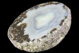 Las Choyas Coconut Geode Half with Agate & Quartz - Mexico #180562-2